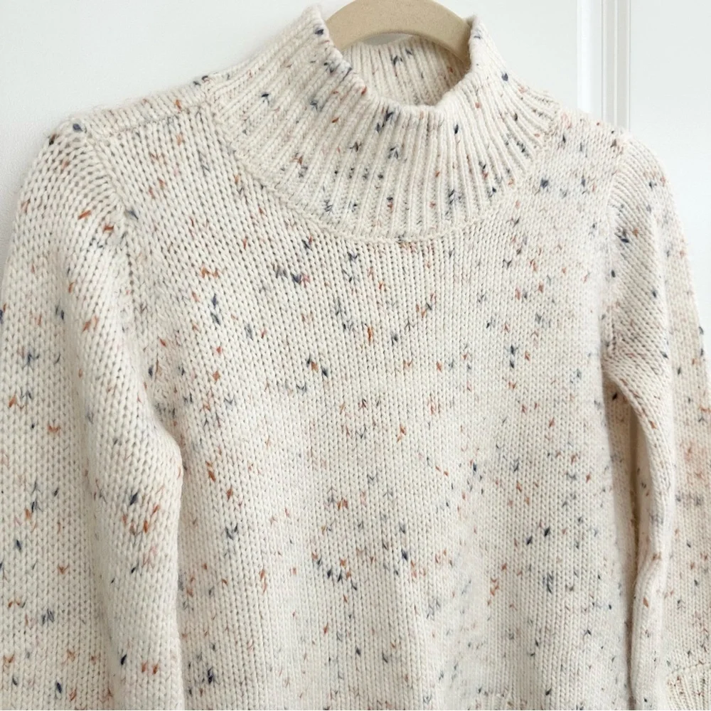 Girls OshKosh B'gosh Cream Confetti Speckled Knit Mockneck Sweater